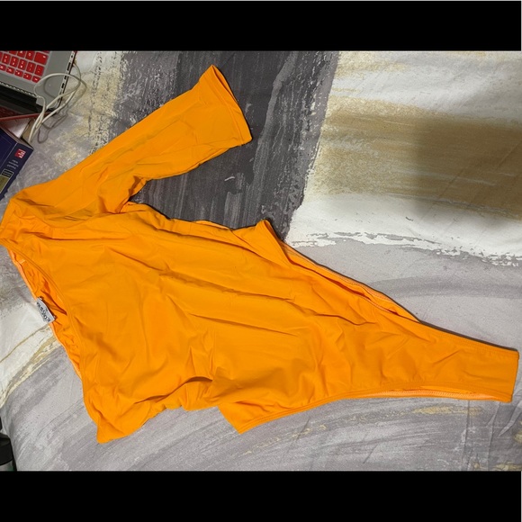 Icon One-Sided Swimsuit-Orange - Picture 3 of 5